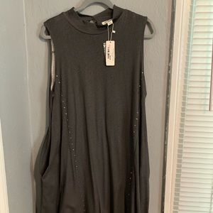 Gray Sleeveless Dress